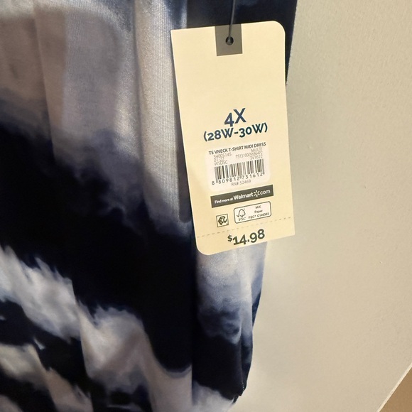 Terra & Sky Navy and White Tie-Dye Dress - Picture 4 of 4